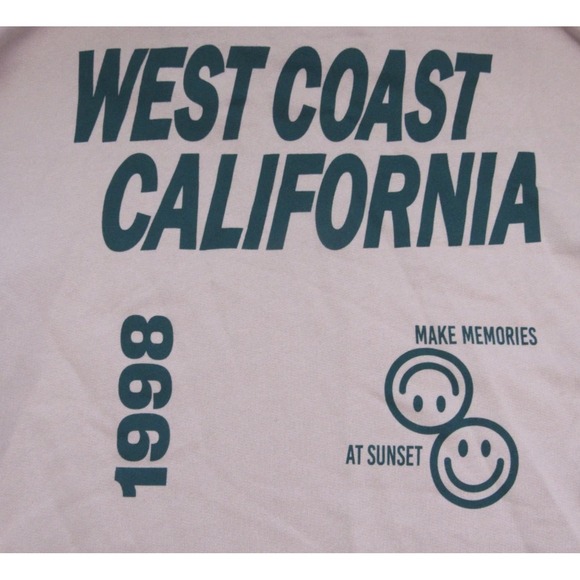 Wild Fable Women's OVERSIZED Graphic West Coast Sweatshirt Pink Size XXL - Picture 3 of 4